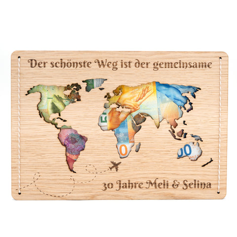 Geldgeschenk «Weltkarte»