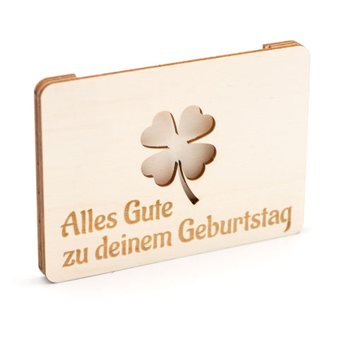 Gutscheinhülle «Kleeblatt Geburtstag»