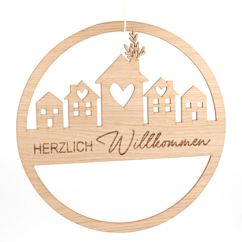 Türschild «Herzlich Willkommen»